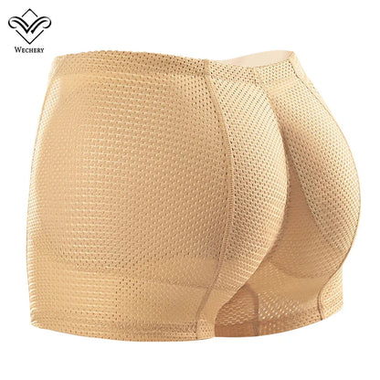 Wechery Hip Curve Builder Padding Panties – Butt Lifter Sexy Boyshorts Shapewear, Breathable Nude Control Underwear
