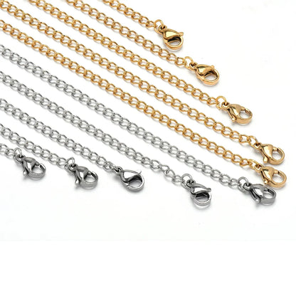 5PCS Stainless Steel Necklace & Bracelet Extender Chains – Lobster Clasp Extension Chains for Jewelry Making & Anklets