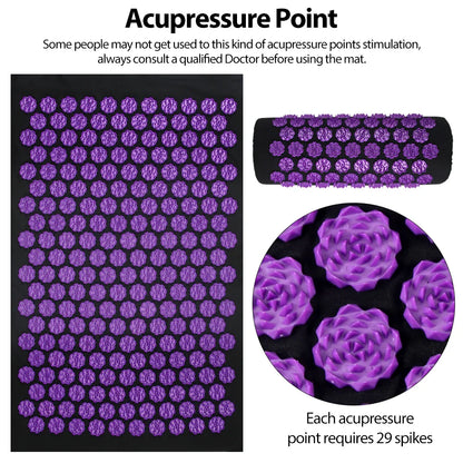 Pranamat Eco Lotus Spike Mat — Acupressure Massage Cushion for Neck, Back & Feet, Kuznetsov Applicator Yoga Therapy