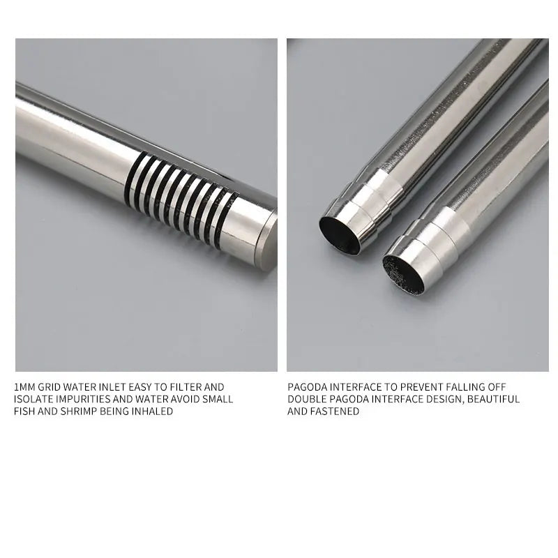 ZRDR Aquarium Filter Accessories – Stainless Steel External Inlet/Outlet Tube & Oil Film Remover for Fish Tanks