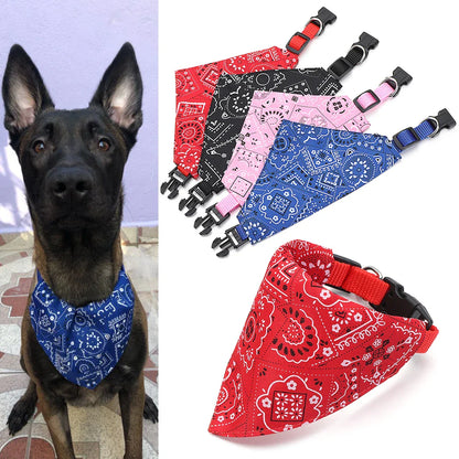 Adjustable Pet Bandana Collar – Washable Triangular Scarf Bib for Dogs & Cats, Birthday Party Dress-Up Neck Decor