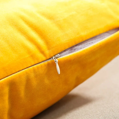 Solid Velvet Pillowcase – Red, Yellow, Blue, & Green Cushion for Sofa, Car, Living Room Home Decor, 45x45cm