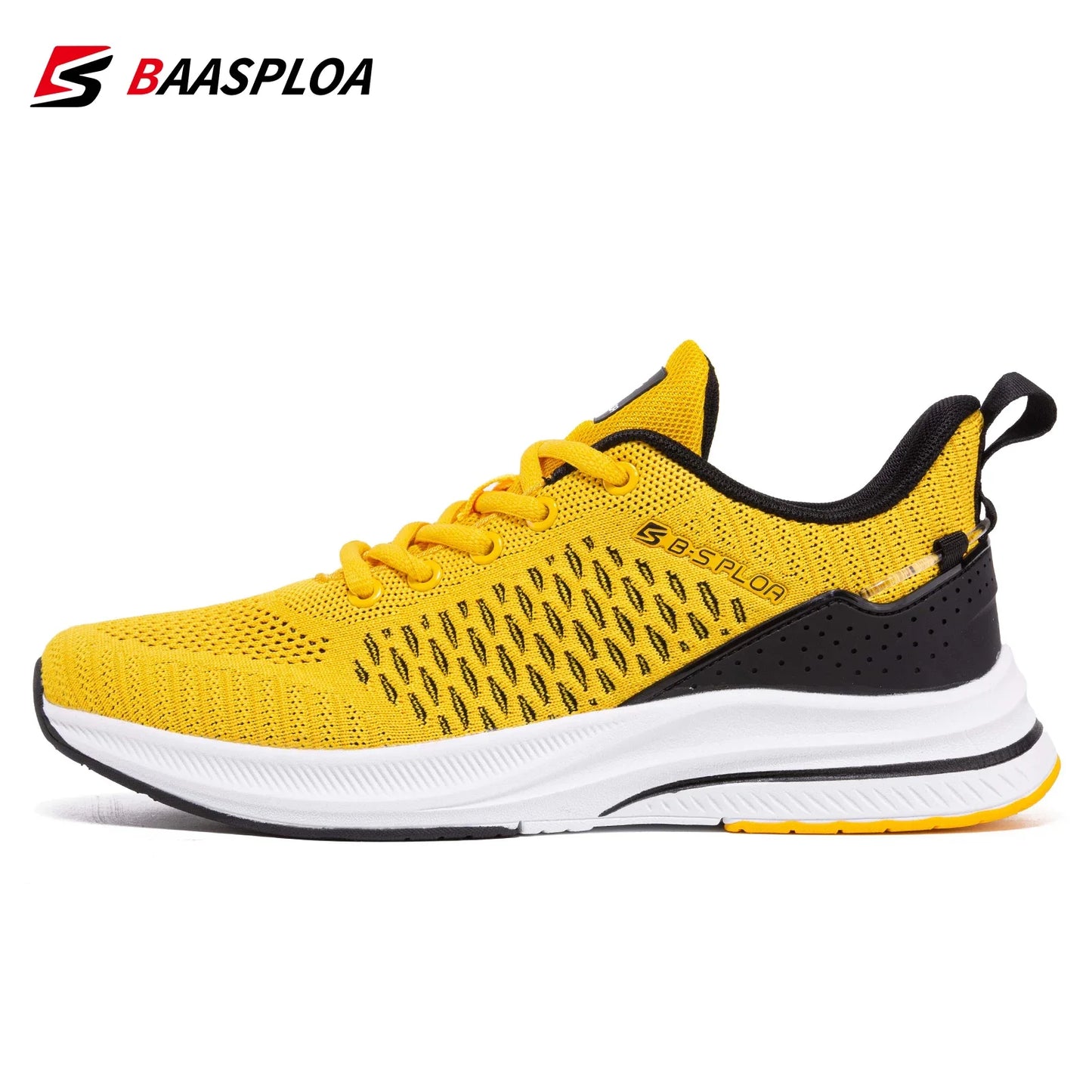Baasploa Men’s Sport Shoes – Breathable Mesh Running & Casual Sneakers, Non-Slip Comfortable Outdoor Walking Shoes