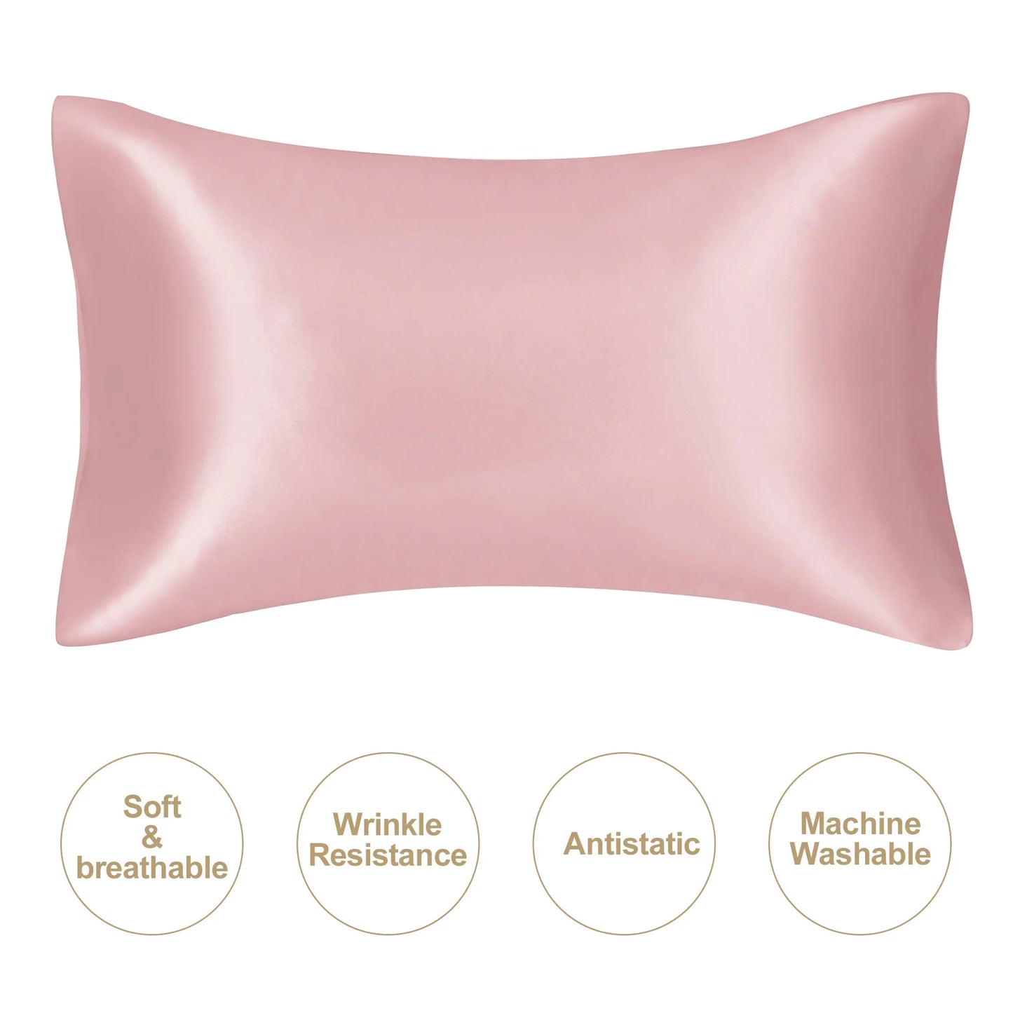 JuwenSilk Mulberry Silk Pillowcase – Soft Satin Silk Pillow Cover for Standard & Queen Size Bedding, Skin & Hair Care Luxury Sleep