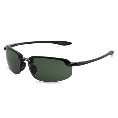 JULI Sports Sunglasses – TR90 Rimless Frame, UV400 Protection for Men & Women, Ideal for Cycling, Running, Fishing, Baseball, and Driving, Model 8001