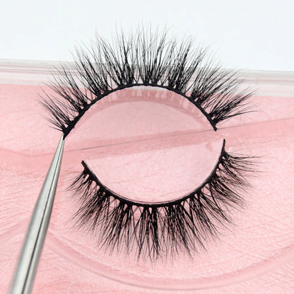 Visofree 13mm 3D Mink Eyelashes – Natural Long Handmade Cruelty-Free False Lashes for Makeup G04