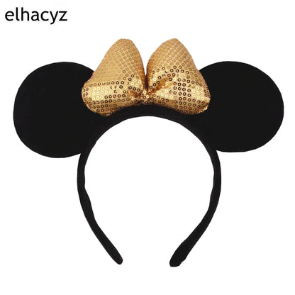 Big Classic Polka Dot Bow Minnie Mouse Ears Headband – Festival & Party Hairband for Women & Girls, Disney Trip Accessories