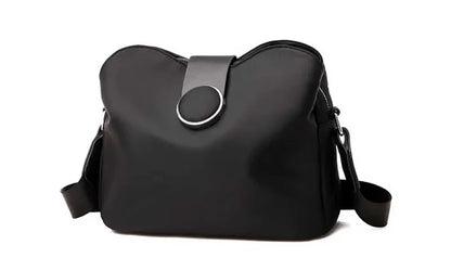 Vintage Waterproof Nylon Shoulder Bag for Women – Simple Crossbody Messenger Bag for Daily Use & Travel