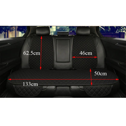 Universal Linen Car Seat Cover Protector Set – Breathable Flax Summer Cushion Pad for Front & Rear Seats Sedan, SUV & Pickup Interior Accessories