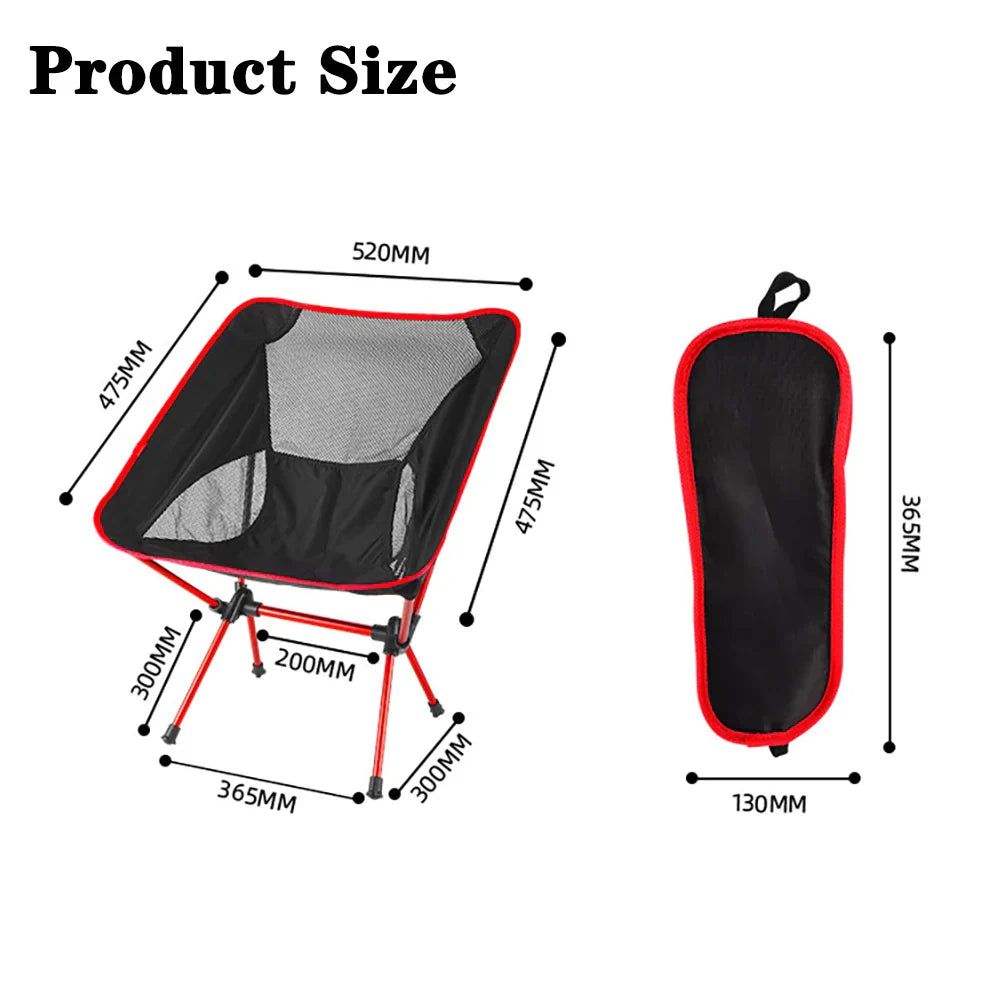 Detachable Portable Folding Moon Chair – Ultralight Outdoor Camping, Beach, Fishing, Hiking Picnic Seat