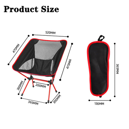 Detachable Portable Folding Moon Chair – Ultralight Outdoor Camping, Beach, Fishing, Hiking Picnic Seat