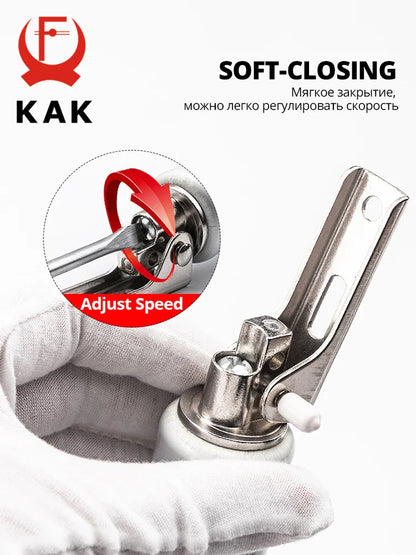 KAK Soft Closing Automatic Door Closer – 35KG Pneumatic Adjustable Speed Door Stop & Protective Holder Hardware