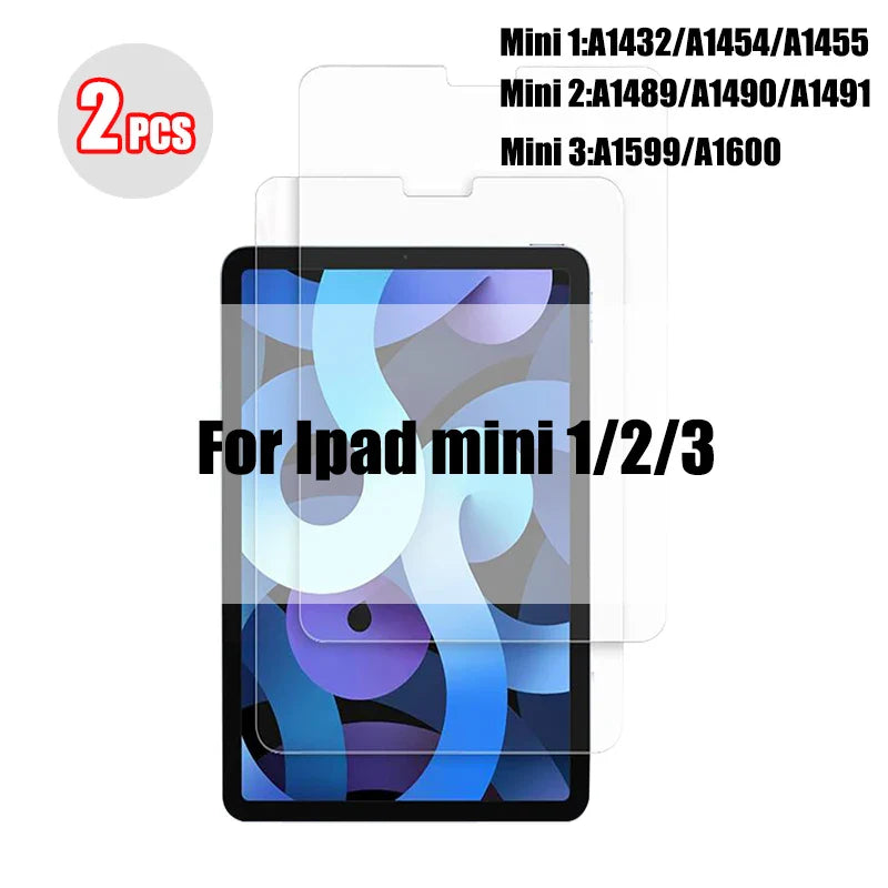 2PCS Tempered Glass Screen Protector for iPad Pro 11/12.9, Air 4/3/2, Mini 6/5/4/3 (2021/2024 Models)