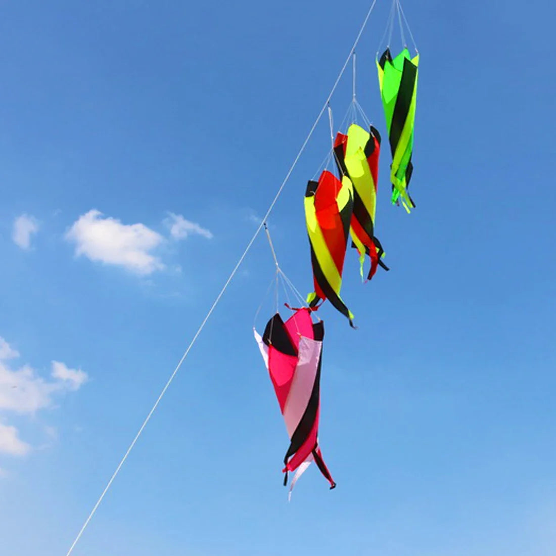 1.2M Spinner Windsock Kite - Soft Inflatable Turbine Line Decoration with Carry Bag
