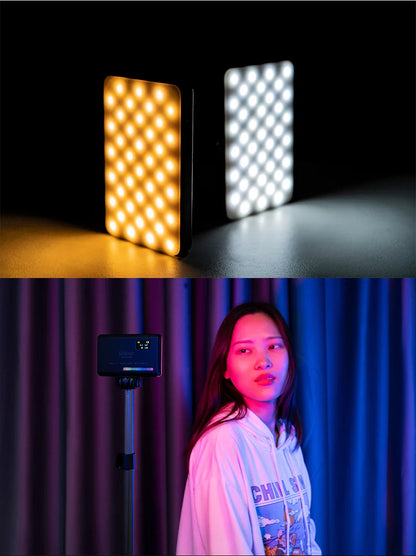Ulanzi VL120 Full Color RGB Video Light – Dimmable 2500K-9000K LED Photography & Vlog Fill Light for Cameras
