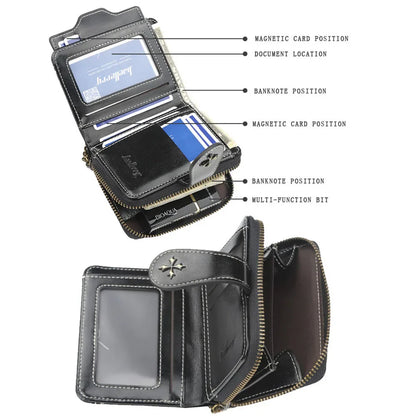 Fashionable 2024 Women's Wallet - Short PU Leather Card Holder with Zipper Purse, Top Quality Design
