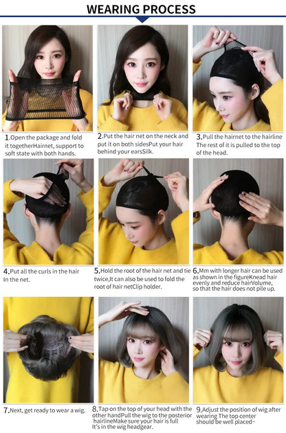7JHH Brown Ash Long Deep Wave Lolita Wig for Women — Synthetic Hair with Bangs, Thick Curly Fashion Wig