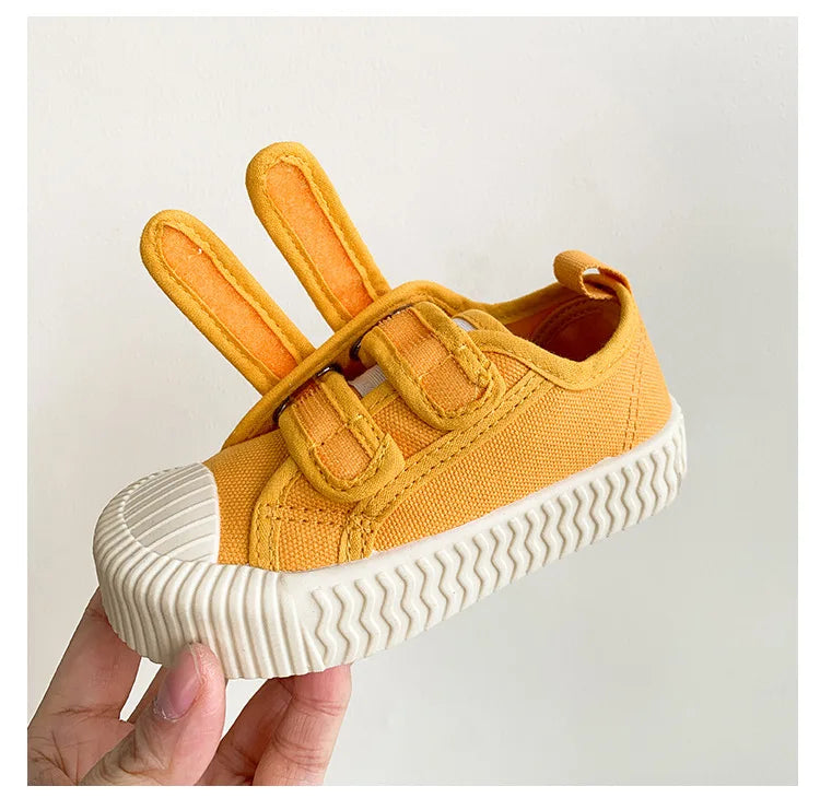 Children’s Canvas Shoes — Boys & Girls Spring/Autumn Breathable Toddler Shoes with Soft Sole & Hook-and-Loop Closure