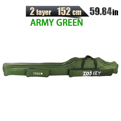 PROXPE Foldable Oxford Fishing Rod Bag – Multi-Purpose Fishing Gear Storage, 60-180cm High Quality