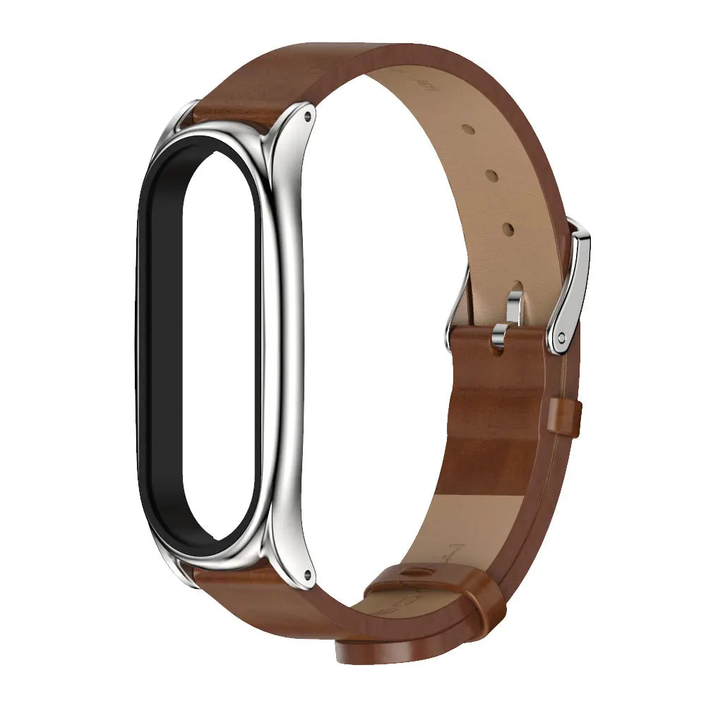 Leather Strap for Xiaomi Mi Band - Stylish Replacement Wristband for Mi Band 10/9/8/7/6/5 Mijobs Design