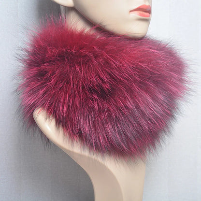 2025 Real Fox Fur Scarf and Headband – Luxury Winter Neck Warmer for Women, 100% Natural Fur, Elastic Ring Muffler