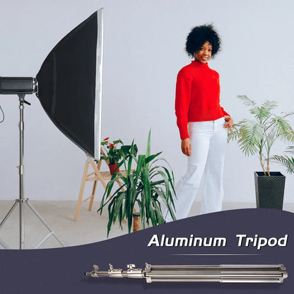 2.8M Stainless Steel Tripod Light Stand – Foldable Magic Leg C-Stand for Spot Light, Softbox, Photography Studio