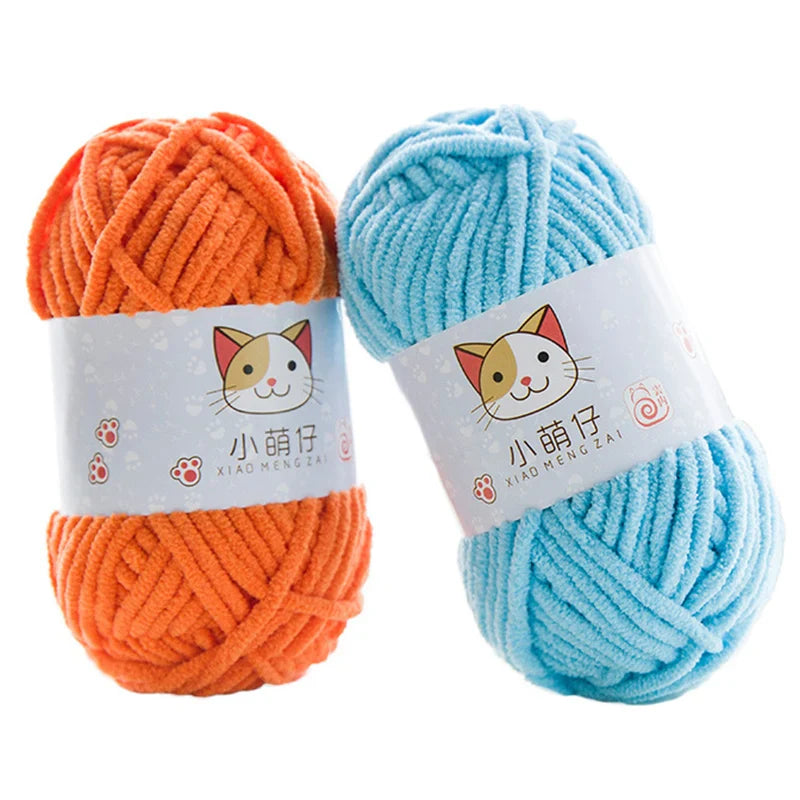 50g/Ball DIY Knitting Yarn – Soft Wool for Baby Scarf, Hat, Chunky Crochet Thread