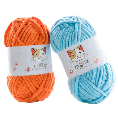 50g/Ball DIY Knitting Yarn – Soft Wool for Baby Scarf, Hat, Chunky Crochet Thread