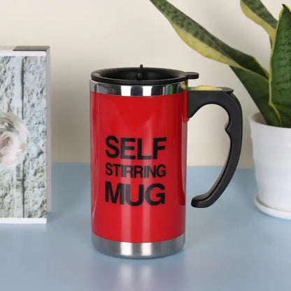 NEW!!! Stainless Steel Self-Stirring Coffee Cup with Custom Logo - Battery or Rechargeable