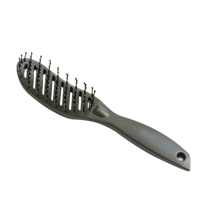 Pro Hair Salon Anti-Static Curved Vent Comb – Heat-Resistant Tine Brush for Scalp Massage & Hairdressing