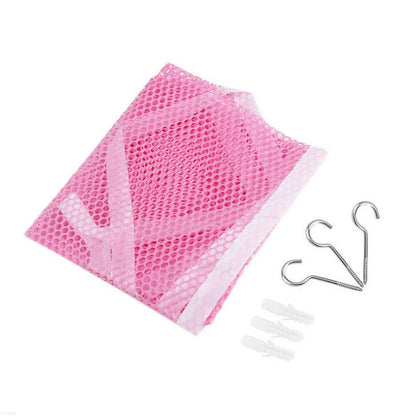 Triangle Large Plush Toys Storage Hammock - Mesh Bag Organizer for Children's Stuffed Toys Room Storage