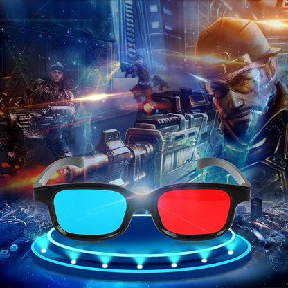Black Frame Red Blue 3D Glasses – Immersive Anaglyph 3D for Home Theater, Movies, Games, DVD & Video Gifts