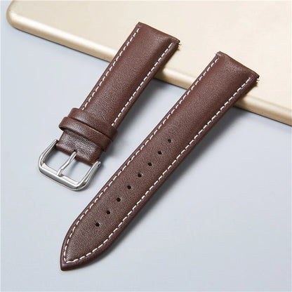 Genuine Leather Watch Bands - Calfskin Replacement Straps for Men & Women, 18mm-24mm