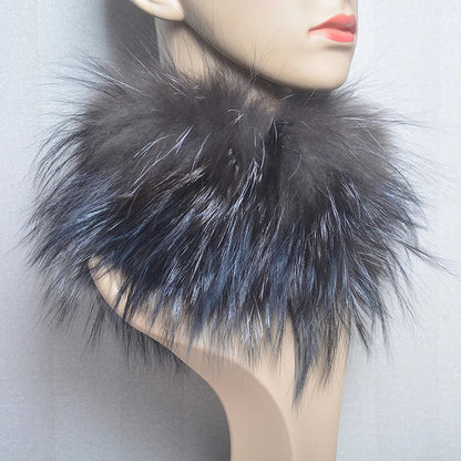 2025 Real Fox Fur Scarf and Headband – Luxury Winter Neck Warmer for Women, 100% Natural Fur, Elastic Ring Muffler