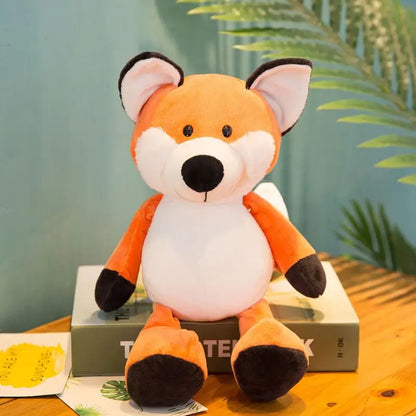25cm Lifelike Animal Plush Toy - Lion, Tiger, Elephant, Monkey, Leopard, Giraffe & Raccoon Soft Stuffed Doll Gift