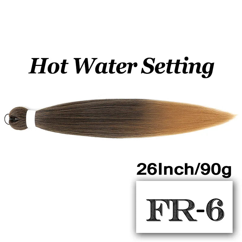 26-Inch Pre-Stretched Braiding Hair Extensions – Synthetic Afro Crochet Braids for DIY, Jumbo Braid in Purple, Pink, Peach & Red