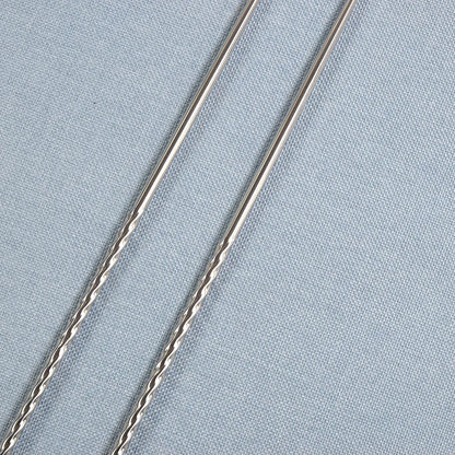 Stainless Steel Extra Long Cooking Chopsticks - 38.8cm Dishwasher Safe Frying Chopsticks (1 Pair)