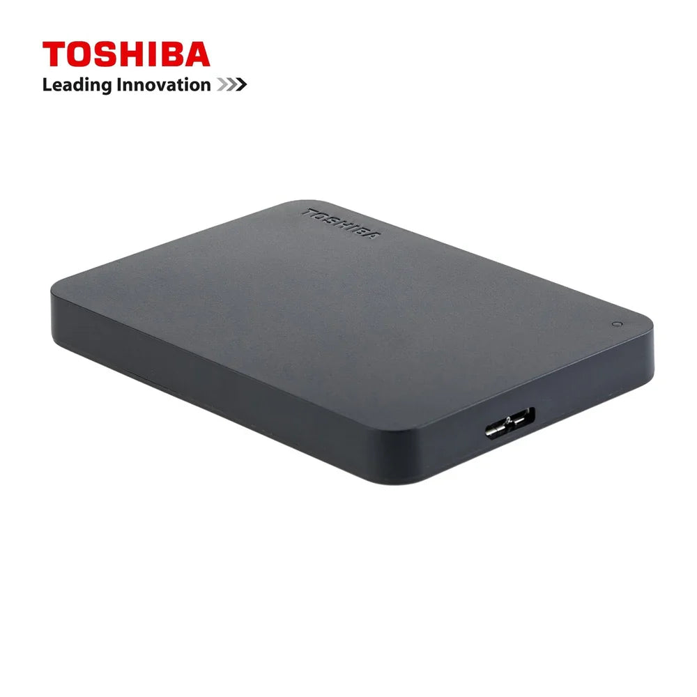 Toshiba Canvio Basics Portable External Hard Drive – USB 3.0 High-Speed Storage (500GB/1TB/2TB/4TB), Slim Black Design