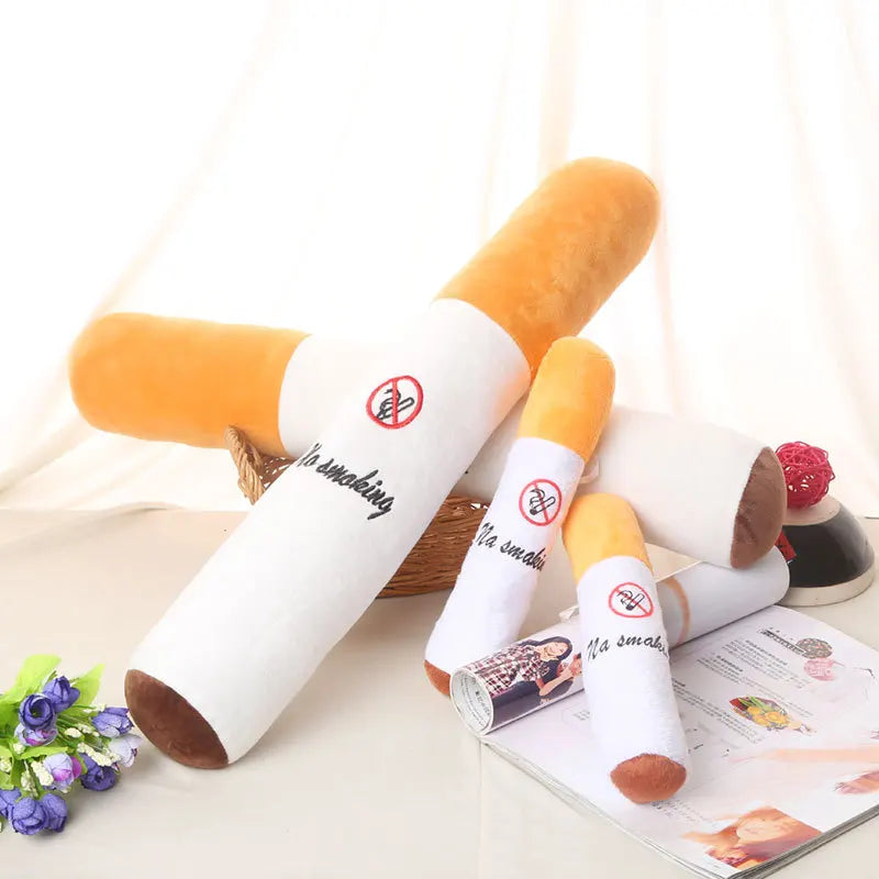 30-110cm Funny Cigarette Plush Pillow – Cylindrical Sleeping Toy for Fashion, Friends & Birthday Gifts