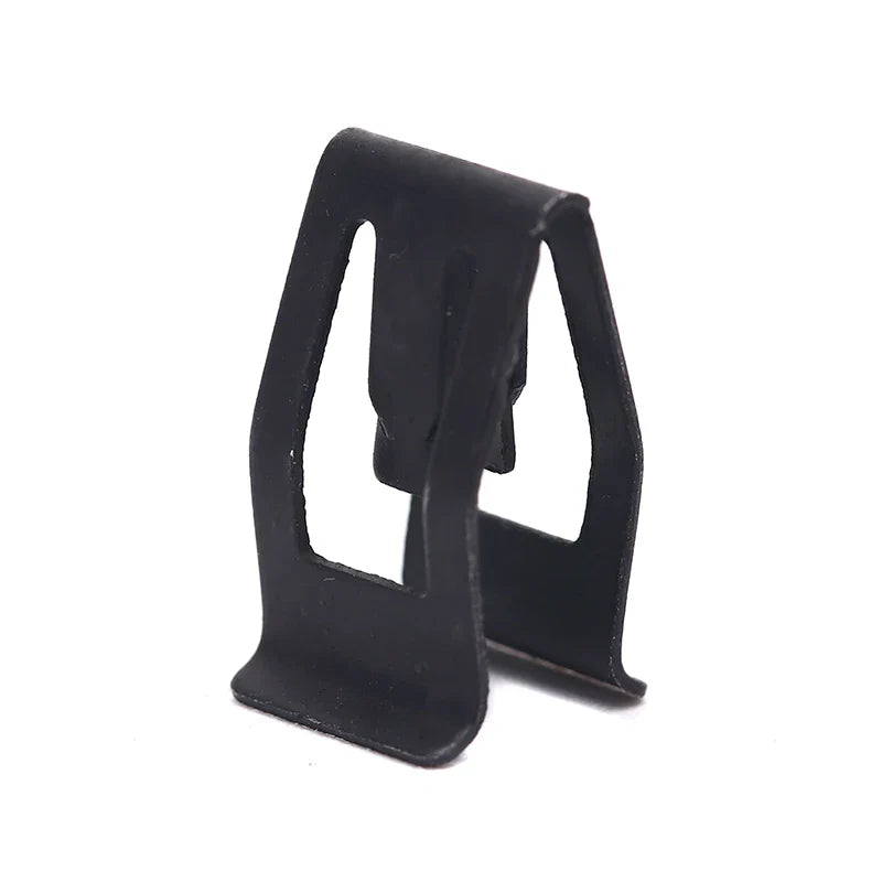 10Pcs Universal Car Front Console Trim Clips - Black Metal Rivet Fasteners for Dashboard Auto Retainer
