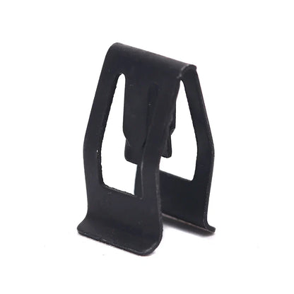10Pcs Universal Car Front Console Trim Clips - Black Metal Rivet Fasteners for Dashboard Auto Retainer