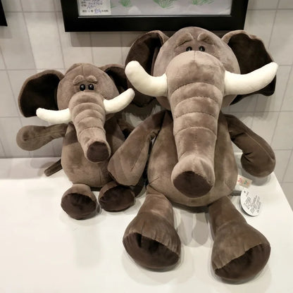 25cm Lifelike Animal Plush Toy - Lion, Tiger, Elephant, Monkey, Leopard, Giraffe & Raccoon Soft Stuffed Doll Gift