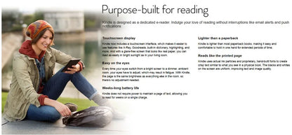 Original Kindle 6th & 8th Gen E-Book Reader, 6-Inch E-Ink Touchscreen, WiFi, No Light, Better Than Kobo E-Reader