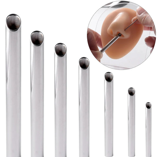 Surgical Steel Piercing Receiving Tube – Body Jewelry Needle Holder Tool for Professional Piercers