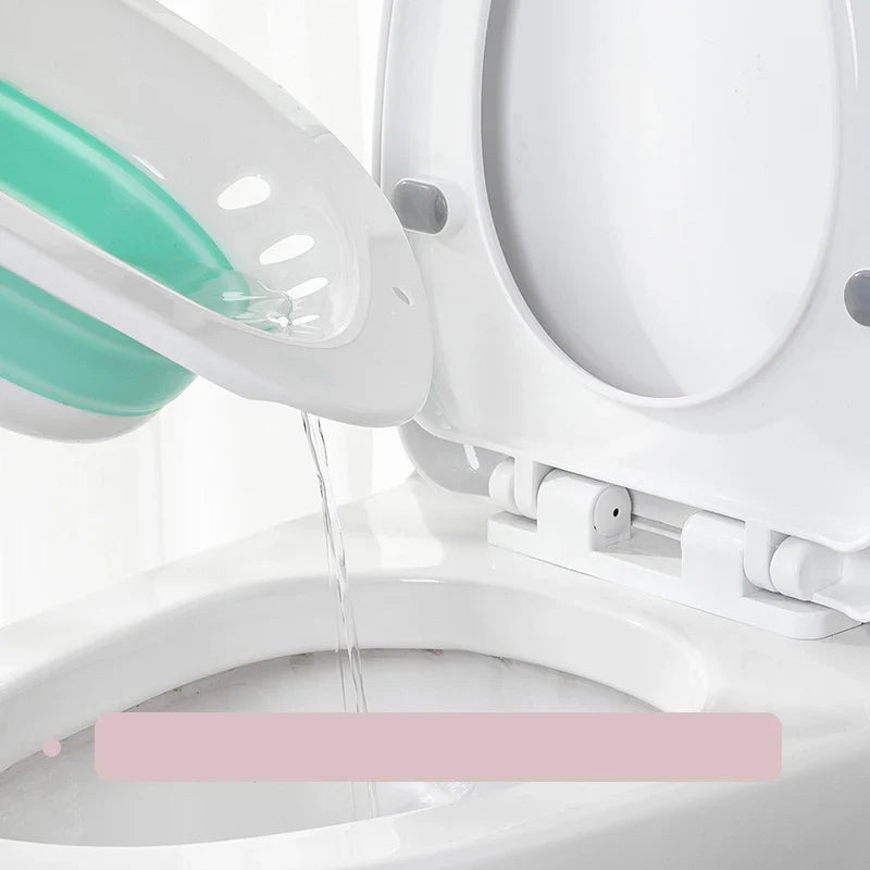 Woman's Folding Toilet Bidet Postpartum Bath Seat - Self-Cleaning Hip Irrigator for Perineum Soaking - Hemorrhoid Treatment Care