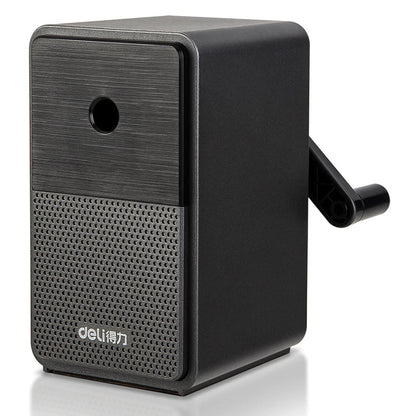DELI Adjustable Pencil Sharpener — Hand Crank Table Sharpener with Long-Lasting Blade