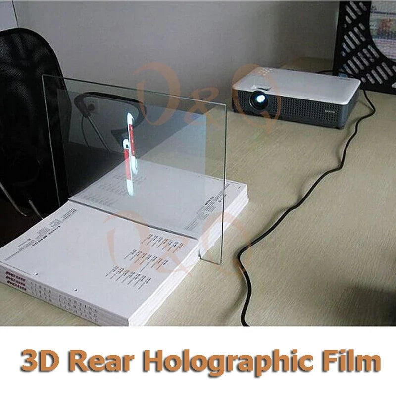 3D Holographic Projection Film - Adhesive Rear Projector Screen A4 Size, 1-Piece Sample in 4 Color Options