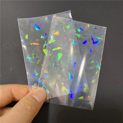 50pcs Heart-Shaped Foil Card Sleeves — 11 Styles, Top-Loading Protector for Pokémon, YGO, Board Games, Photos & K-Pop Cards