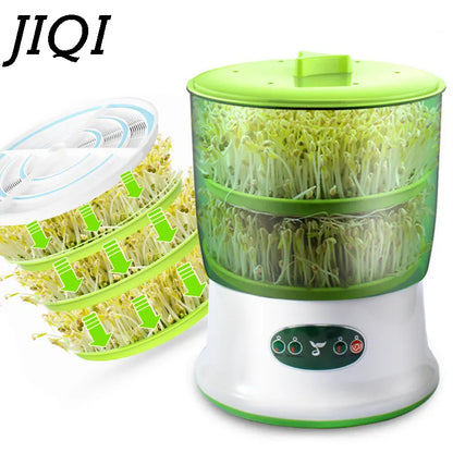 Intelligent Bean Sprouts Maker - Automatic Electric Green Vegetable Seeds Growth Bucket - Thermostat Germinator Machine