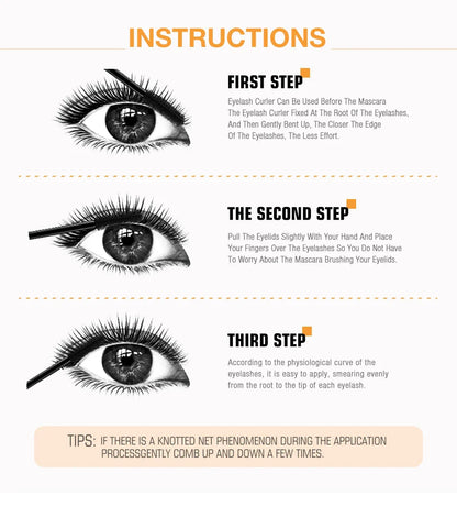 O.TWO.O 3D Fiber Thick Lengthening Mascara – Long Black Lash Eyelash Extension with Brush, Professional Eye Cosmetics